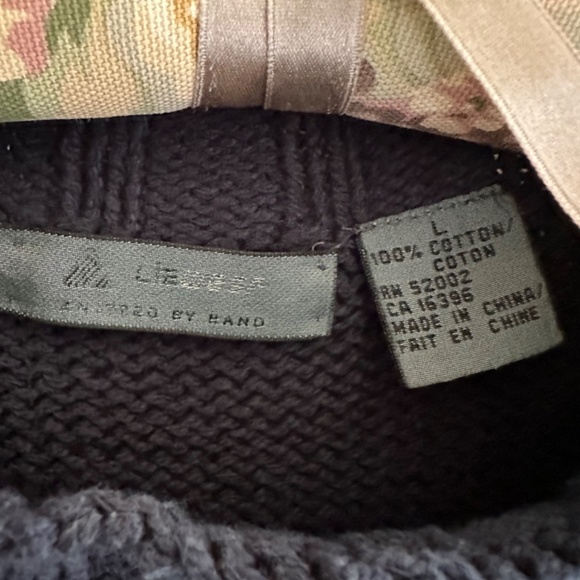 Liz Claiborne Navy Cotton Sweater with hand embellished embroidery - Picture 5 of 9